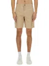 Woolrich Utility Cargo Shorts With Multiple Pockets In Beige