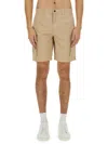 Woolrich Utility Cargo Shorts With Multiple Pockets In Beige