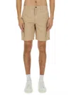 Woolrich Beige Solid Shorts In Brown