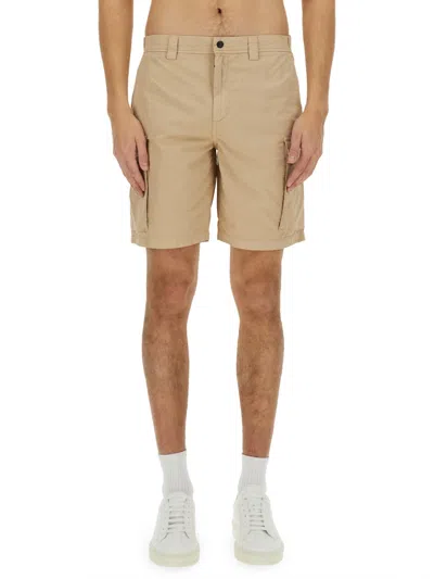 Woolrich Garment-dyed Twill Cargo Shorts In Brown
