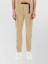 Woolrich Cargo Trousers Featuring Belt And Tapered Leg In Nude
