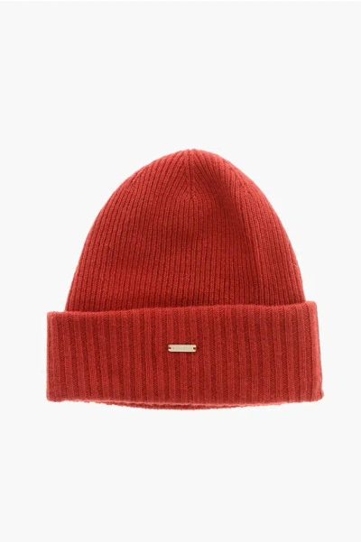 Woolrich Cashmere Blend Beanie In Red