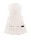 Woolrich Logo-patch Wool Beanie In Blanco