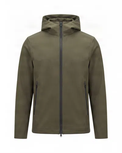 Woolrich Casual Jacket With Hood And Zippered Pockets In Grey