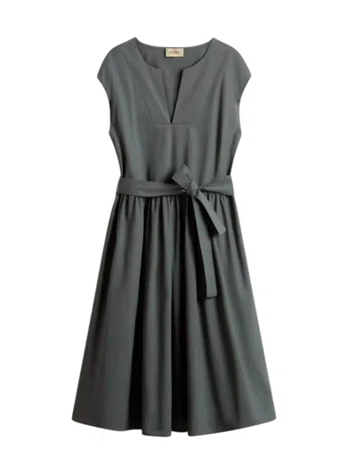 Woolrich Casual Woman Clothes  - Poplin Short Dress Forest Veil - Green