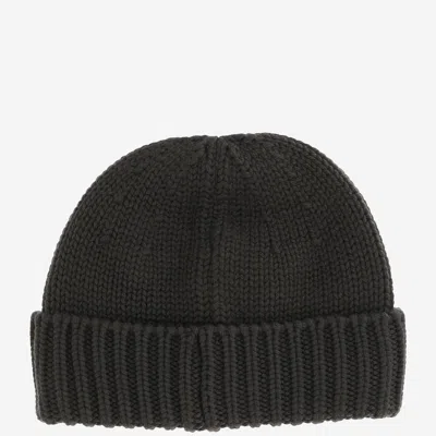 Woolrich Cfwoac0288mruf0428 Virgin Wool Ribbed Beanie In Gray