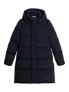 Woolrich Kelly Long Down Jacket In Blue