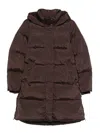Woolrich Mid-thigh Length Quilted Jacket In Burgundy