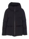 Woolrich Black Stretch Nylon Madison Down Jacket In Black