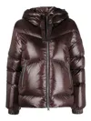 Woolrich Aliquippa Short Puffer Jacket In Brown