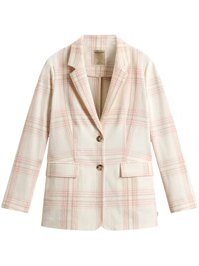 Woolrich Check Blazer In Neutrals
