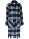 Woolrich Giacca Camicia In Misto Lana Check Blu In Blue