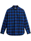 Woolrich Check Pattern Flannel Shirt In Blue