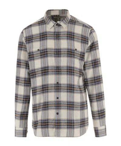 Woolrich Check-pattern Flannel Shirt In Gray