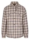 Woolrich Check-pattern Flap-pocket Shirt Jacket In Brown