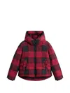 Woolrich Check-pattern Padded Jacket In Red