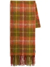 Woolrich Check-pattern Scarf In Orange