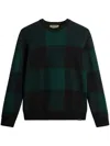 Woolrich Check-pattern Virgin Wool Sweater In Green
