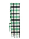 Woolrich Check-pattern Wool Blend Scarf In Green