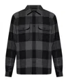 Woolrich Checked Italian Wool Blend Alaskan Padded Overshirt In Multi