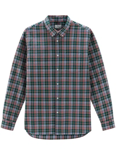 Woolrich Check-print Cotton Shirt In Green