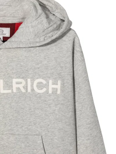 Woolrich Check Sweatshirt For Boys In Grey