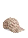 Woolrich Checked Baseball Cap In Brown