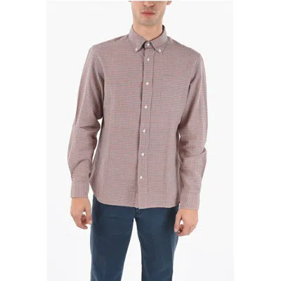 Woolrich Checked Button-down Shirt In Pink