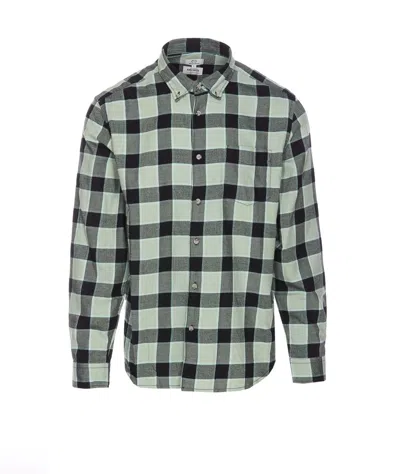 Woolrich Sage Check Shirt In Green