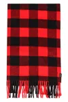 Woolrich Buffalo Check-pattern Scarf In Red