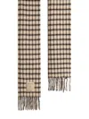 Woolrich Checked Fringed Scarf In Gray