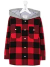 Woolrich Checked Hooded Shirt In Schwarz