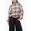 Woolrich Checked Linen Blend Summer Varsity Blouse
