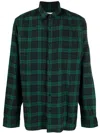 Woolrich Checked Long-sleeve Cotton Shirt In Green