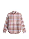 Woolrich Checked Patch Cotton Shirt In Red