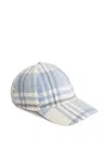 Woolrich Checked-pattern Baseball Cap In Blue