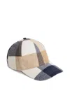 Woolrich Checked-pattern Baseball Cap In Brown