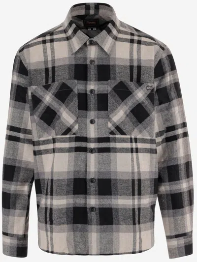 Woolrich Checked Shirt In Cotton Blend By Todd Snyder In Gray