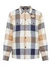 Woolrich Checked Wool Blend Shirt Jacket With Chest Pockets In Multi