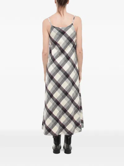 Woolrich Checked Sleeveless Maxi Dress In Multi
