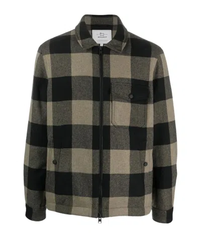 WOOLRICH WOOLRICH CHECKED ZIPPED SHIRT JACKET
