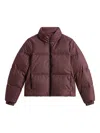 Woolrich Checked Zip Jacket In Burgundy