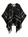 Woolrich Checkered Cape  In Black