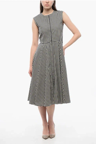 Woolrich Checkered Sleeveless Shirt Dress In Multi