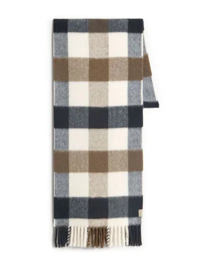 WOOLRICH CHECKERED WOOL SCARF