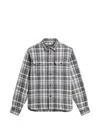 Woolrich Check-pattern Flap-pocket Shirt In Grey