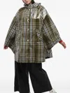 Woolrich Check-pattern Hawthorn Cape In Green