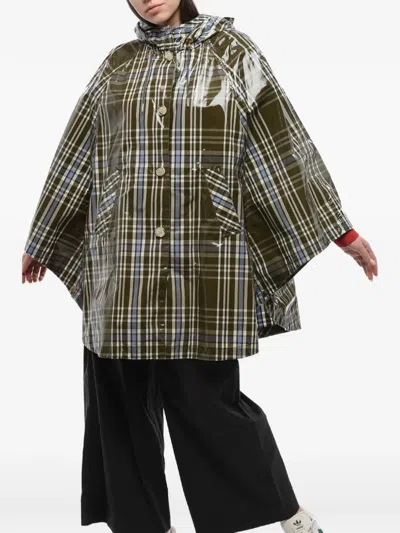 Woolrich Check-pattern Hawthorn Cape In Green