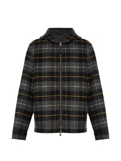 Woolrich Check-pattern Hooded Jacket In Multi