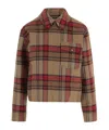 Woolrich Multi Wool-blend Check Pattern Cropped Jacket In Multi